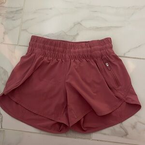 Track That High-Rise Lined Short. Rose color shorts, size 4.